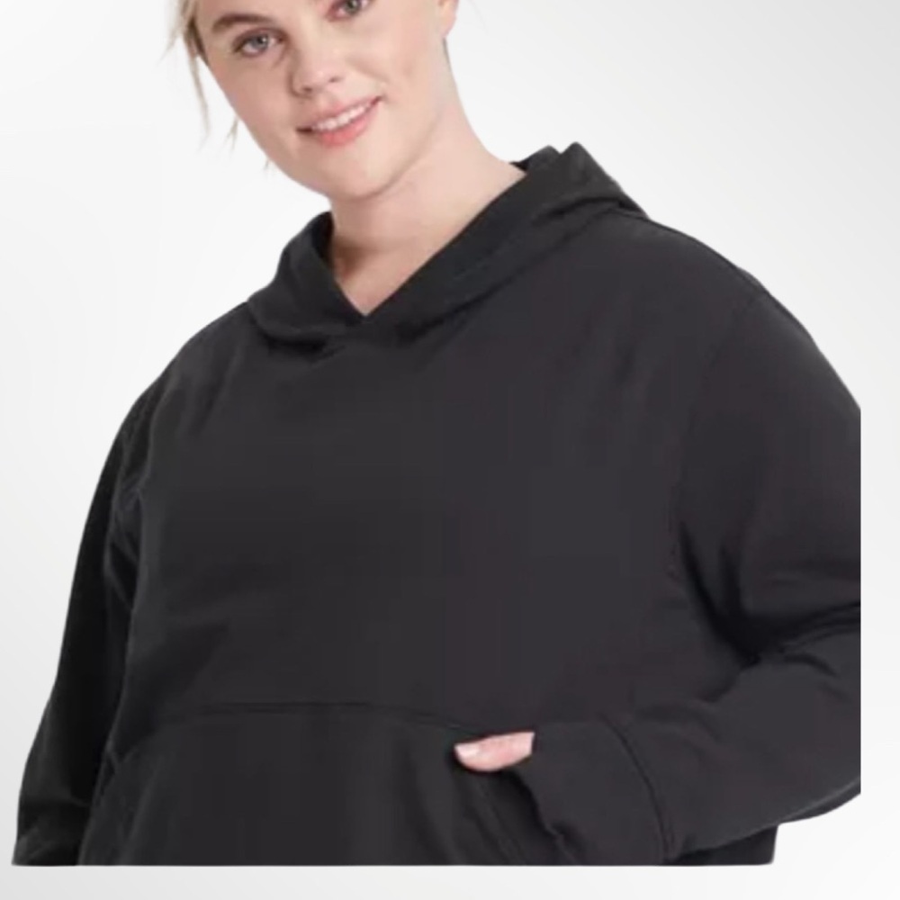 All In Motion Women's Plus Size Black Pullover Hoodie NWT Size 1X